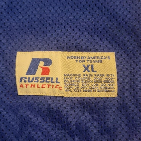 Russell Athletic Kennedy #20 Baseball Button Down Jersey XL Vintage? Blue & Red - Picture 11 of 13
